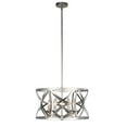 thumbnail image 1 of CHLOE Lighting ALINA Farmhouse 5 Light Distressed Antique Silver Finish Ceiling Pendant 21" Wide, 1 of 5