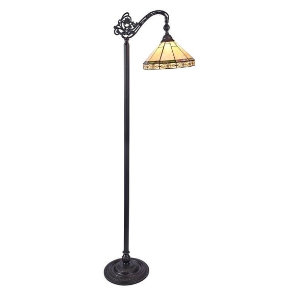 CHLOE Lighting BELLE Tiffany-style 1 Light Reading Floor Lamp 11" Wide