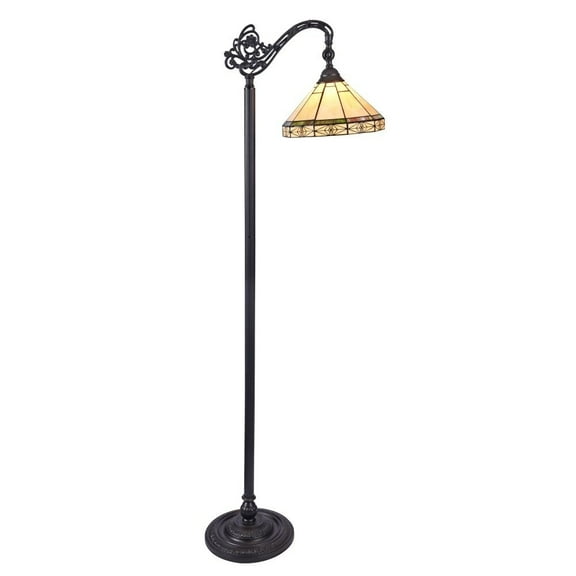 CHLOE Lighting BELLE Tiffany-style 1 Light Reading Floor Lamp 11" Wide