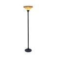 thumbnail image 1 of CHLOE Lighting BELLE Tiffany-style Mission Blackish Bronze 1 Light Torchiere Lamp 14" Shade, 1 of 5