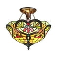 thumbnail image 1 of CHLOE Lighting BERTRAM Tiffany-style 2 Light Victorian Semi-flush Pendant 16" Shade, 1 of 2