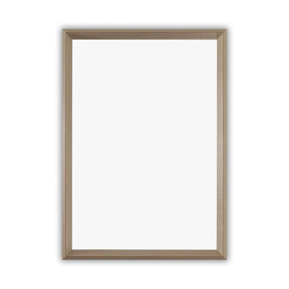Golden Oak Finish Rectangular Wall Mirror with Polystyrene Frame