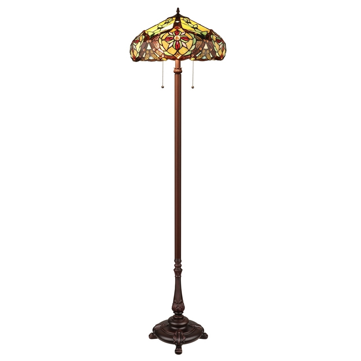 CHLOE Lighting CORA Victorian-Style 2-Light Dark Bronze Finish Floor Lamp 18" Wide