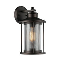 CHLOE Lighting CRICHTON Transitional 1 Light Rubbed Bronze Outdoor Wall Sconce 14" Tall