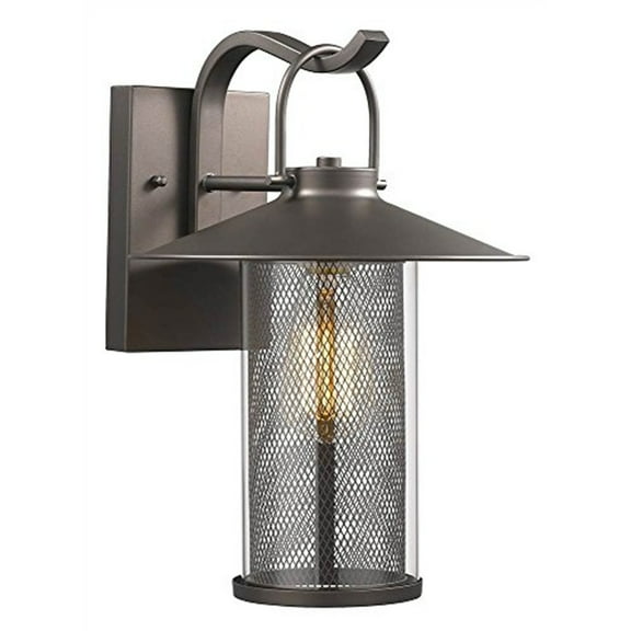 CHLOE Lighting ELIJAH Industrial-style 1 Light Rubbed Bronze Outdoor Wall Sconce 14" Tall