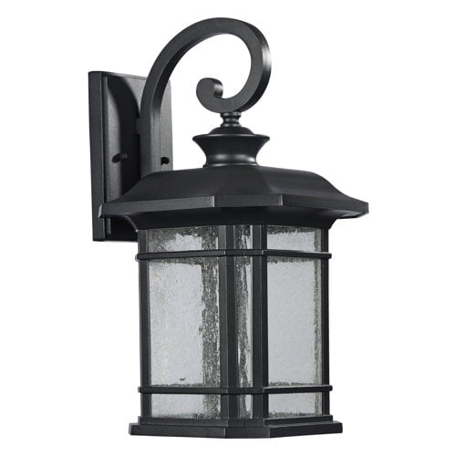 CHLOE Lighting FRANKLIN Transitional LED Textured Black Outdoor Wall Sconce 17" Height