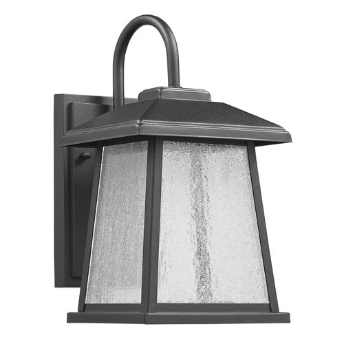 CHLOE Lighting FRONTIER Transitional LED Textured Black Outdoor Wall Sconce 12" Height