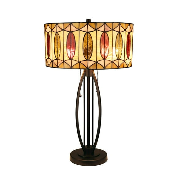 CHLOE Lighting Gimm Geometric Style 2-Light Table Lamp 15" Shade