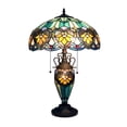 thumbnail image 1 of CHLOE Lighting Kendall Tiffany-Style 3-Light Victorian Double Lit Table Lamp 16" Shade, 1 of 8
