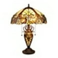 thumbnail image 1 of CHLOE Lighting LIAISON Victorian-Style Antique Dark Bronze 3 Light Double Lit Table Lamp 16" Wide, 1 of 4