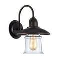 thumbnail image 1 of CHLOE Lighting MANETTE Industrial-style 1 Light Rubbed Bronze Wall Sconce 9" Wide, 1 of 2