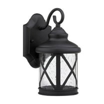 CHLOE Lighting MILANIA ADORA Transitional 1 Light Black Outdoor Wall Sconce 11" Height