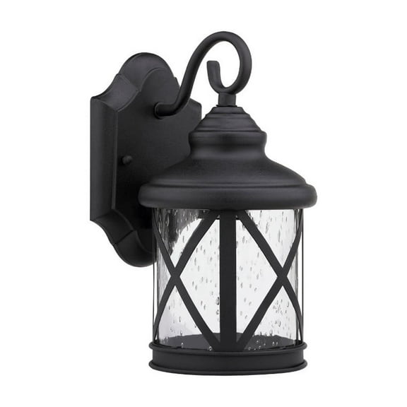 CHLOE Lighting MILANIA ADORA Transitional 1 Light Black Outdoor Wall Sconce 11" Height