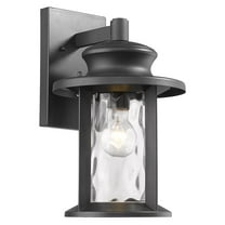 CHLOE Lighting OWEN Transitional 1 Light Textured Black Outdoor Wall Sconce 14" Tall