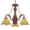 thumbnail image 1 of CHLOE Lighting PROGRESSIVE Tiffany-style Mission 3 Light Mini Chandelier 22" Wide, 1 of 4