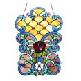 thumbnail image 1 of CHLOE Lighting ROZE Tiffany-glass Victorian Window Panel 24" Height, 1 of 2