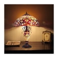 thumbnail image 1 of CHLOE Lighting SERENITY Tiffany-style Dark Bronze 3 Light Double Lit Table Lamp 16" Shade, 1 of 6