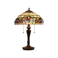 thumbnail image 1 of CHLOE Lighting SERENITY Victorian Tiffany-style Dark Bronze 2 Light Table Lamp 16" Wide, 1 of 4
