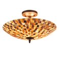 thumbnail image 1 of CHLOE Lighting SHELLEY Mosaic 2 Light Semi-flush Ceiling Fixture 16" Shade, 1 of 3