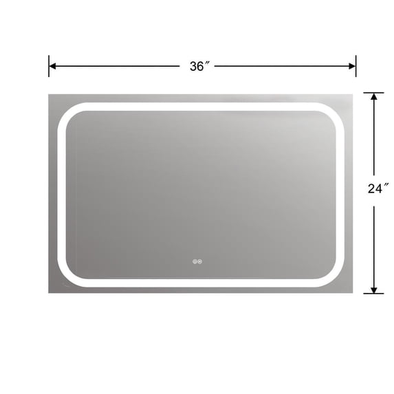 CHLOE Lighting SPECULO Back Lit LED Mirror 6000K Daylight White 36" Wide