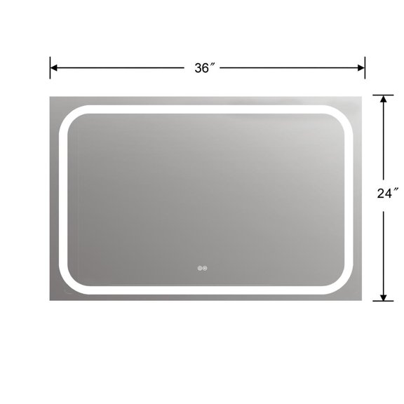 CHLOE Lighting SPECULO Back Lit LED Mirror 6000K Daylight White 36" Wide