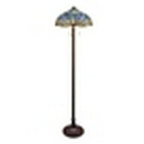 CHLOE Lighting SUNNIVA Dragonfly-Style Dark Bronze 3 Light Floor Lamp 18" Wide