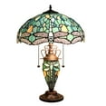 thumbnail image 1 of CHLOE Lighting Sunniva Dragonfly Tiffany-Style 3-Light Double Lit Table Lamp 16" Shade, 1 of 8
