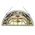 thumbnail image 1 of CHLOE Marion Tiffany-Style Victorian Stained-Glass Window Panel 12.5" Height, 1 of 3