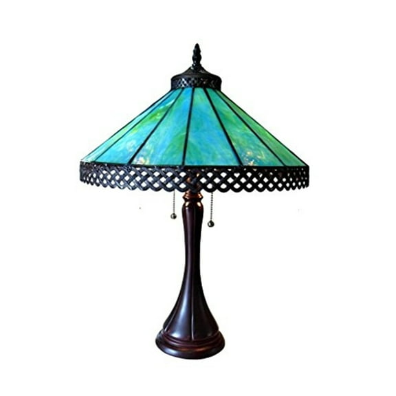 CHLOE Mila Tiffany-style 2 Light Table Lamp 16" Shade