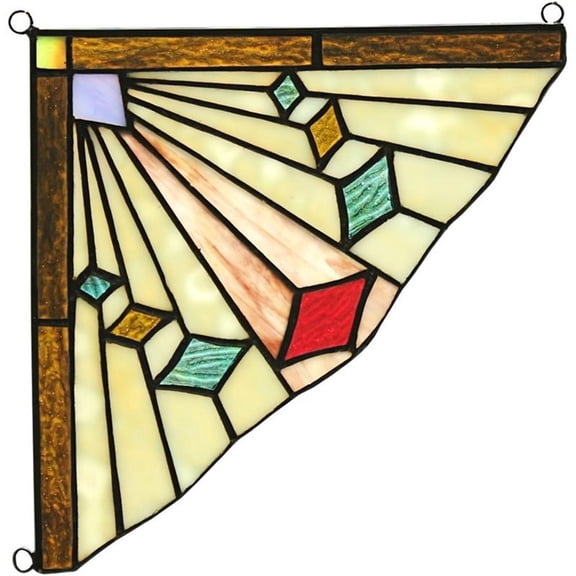 Lighting ORCHID Mission Tiffany-glass Window Panel 8" Wide