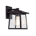 thumbnail image 1 of CHLOE Orly Transitional 1 Light Textured Black Outdoor Wall Sconce 11" Height, 1 of 5