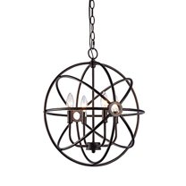 CHLOE Osbert Industrial-style 4 Light Rubbed Bronze Ceiling Pendant 16" Wide