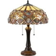 thumbnail image 1 of CHLOE Lighting PRISMA Tiffany-style 2 Light Table Lamp 16" Shade, 1 of 2