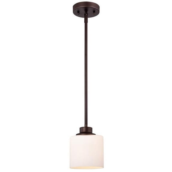 CHLOE Solbi 1 Light Oil Rubbed Bronze Mini Pendant Ceiling Fixture 6" Wide