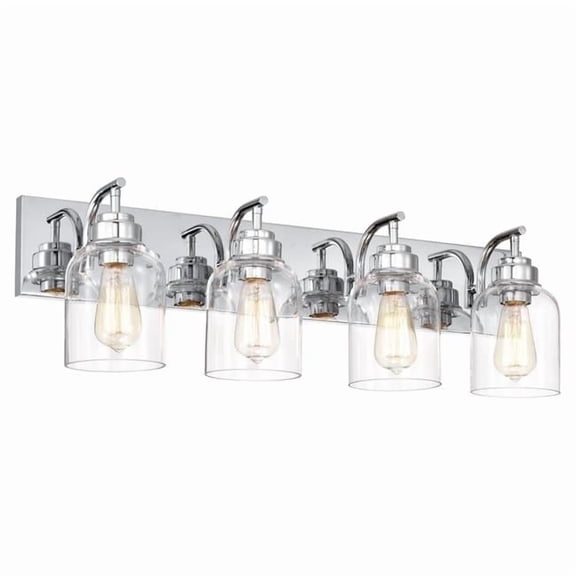 CHLOE Thierry Transitional 4 Light Chrome Bath Vanity Fixture 30 " Wide