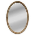 thumbnail image 1 of Chloe Lighting CH8M811MW32-VOV 32 in. Reflection Contemporary Wood Finish Oval Textured Framed Wall Mirror, Maple, 1 of 6