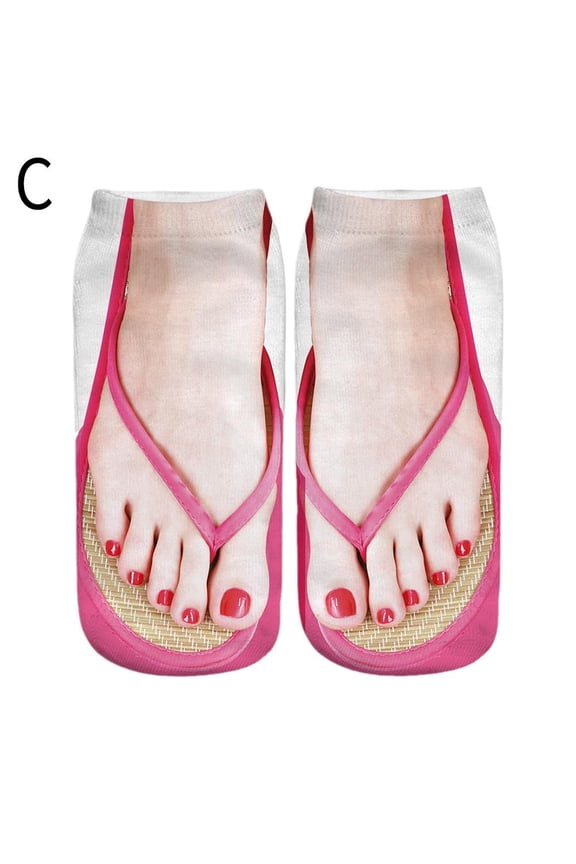 Novelty 3D Flip Flop Socks Funny Sock Summer Design Stocking Gifts SALE O2Q7