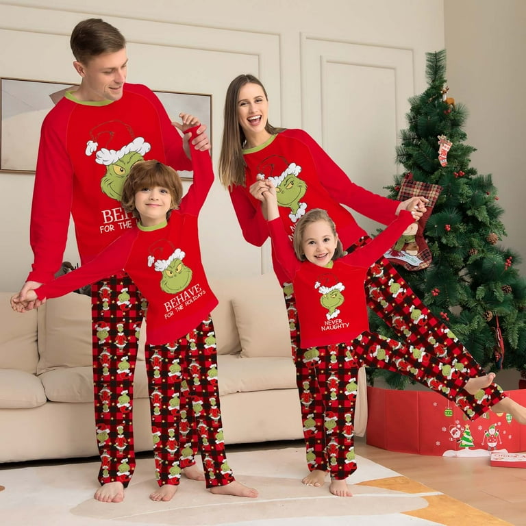 Couples matching grinch discount pajamas