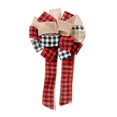 CHMORA Decoracion Navidadchristmas Decoration Plaid Imitation Ribbon