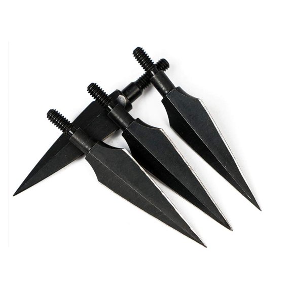 CHN Archery - 150 Grain Traditional Hunting Carbon Steel Screw-in Broadheads (12 Pack)Ship from USA