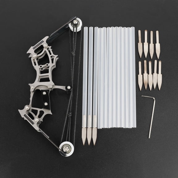 CHN Archery - Stainless Steel Mini Compound Bow Toy with 12 Arrows SetShip from USA