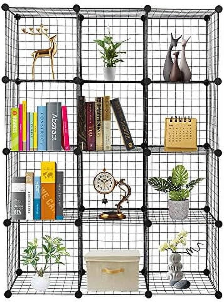 CHNBVC Wire Cube Shelves Metal Grid Shelves Multifunction Shelving Unit ...