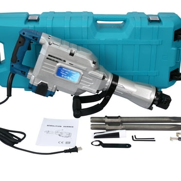 CHNGQANW 1700W 1900 BPM Electric Demolition Jack Hammer 1-1/8 Inch SDS-Hex Heavy Duty Concrete Pavement Breaker Drills Kit