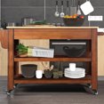 CHNGQN 57 inch Rolling Kitchen Island with Storage Kitchen Cart with
