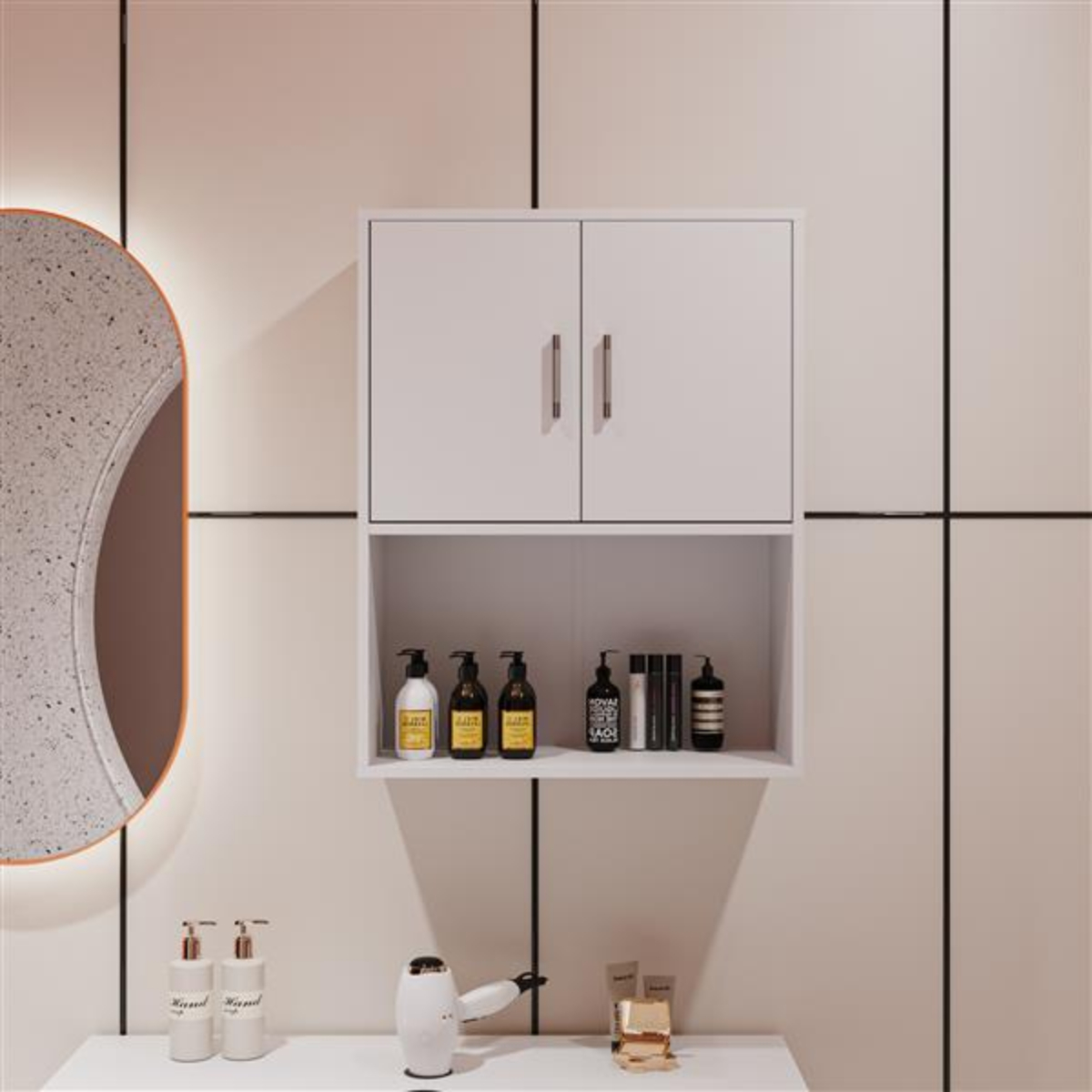 CHNGQN Wall Mounted Barber Shampoo Station Storage Salon Beauty
