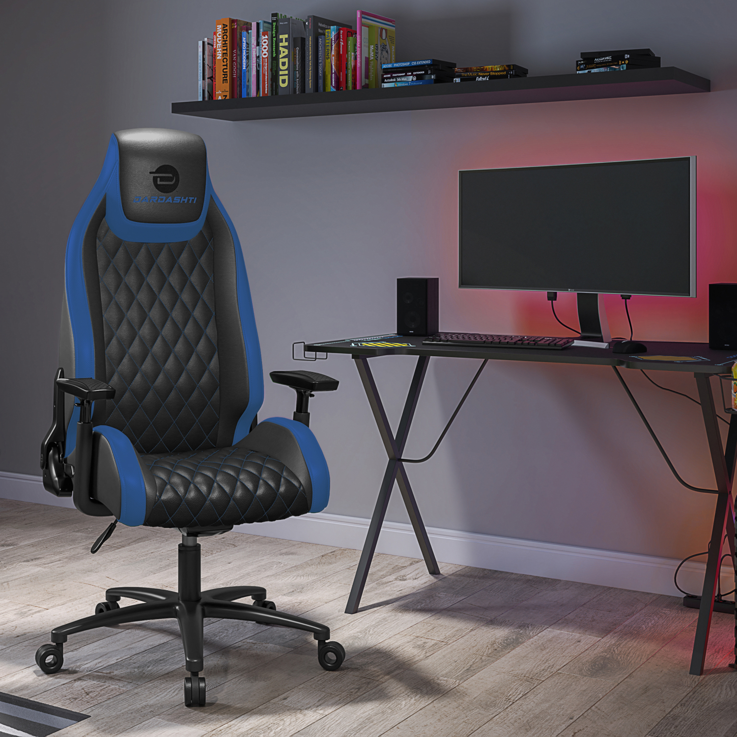 Adjustable arm gaming chair sale