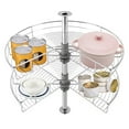 CHNGSNG 2Tier Kidney Chrome Lazy Susan 24” Kitchen