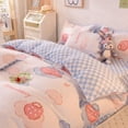 CHNGSNG Bedroom Decor with Luxurious Cozy Soft Pink Floral Bedding Set