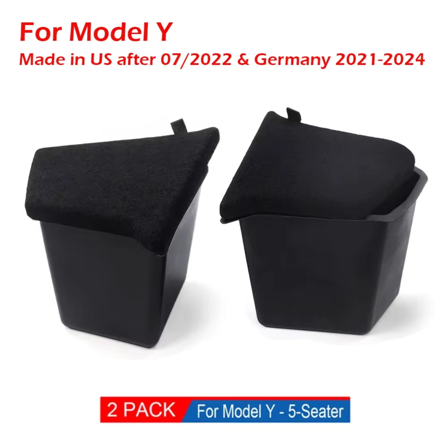 CHNGSNG Rear Trunk Box Left and Right Side Bins Packet Rubber Organizer