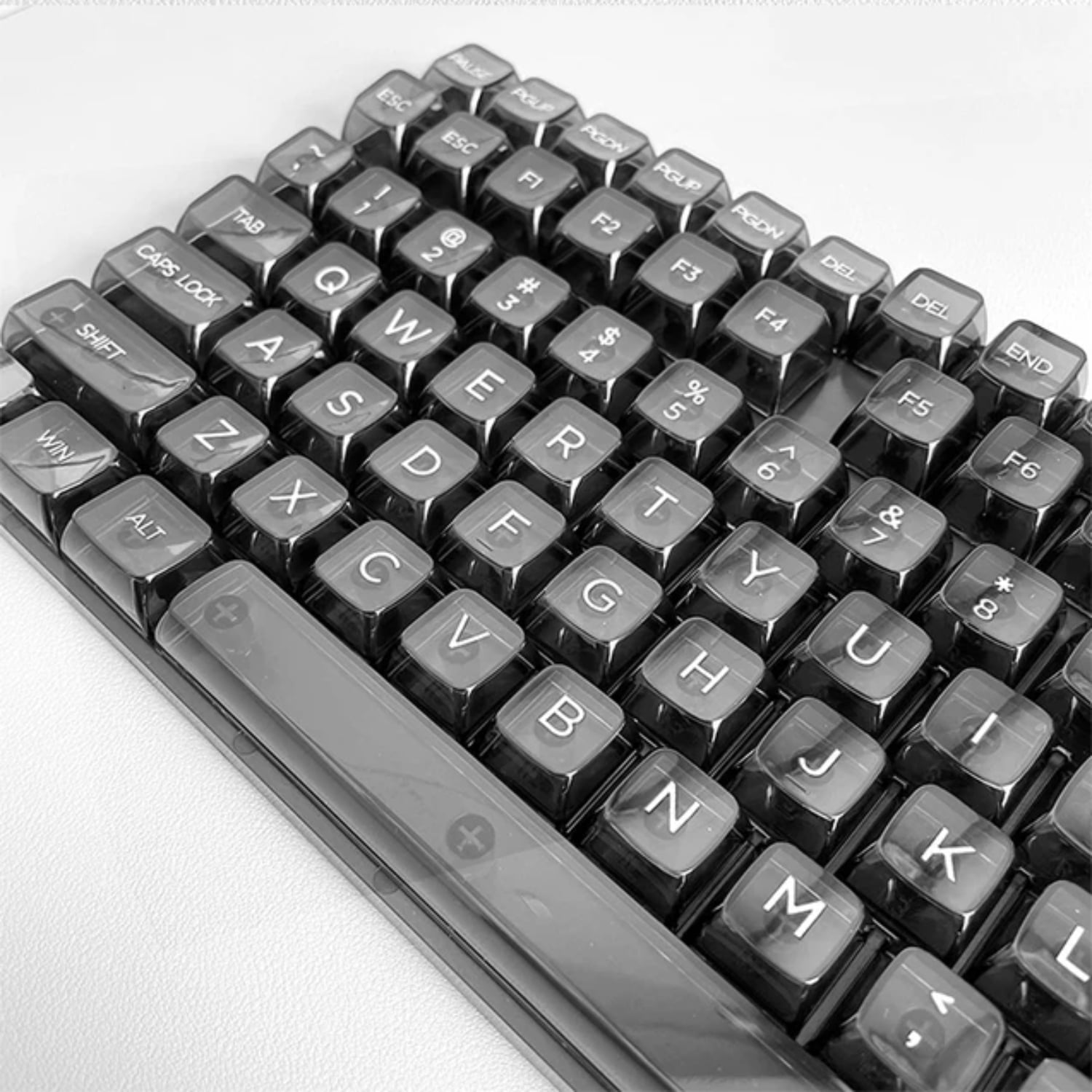 CHNGXJC Crystal Clear ISO Layout Transparent Keycaps Set 132 Keys CBSA ...